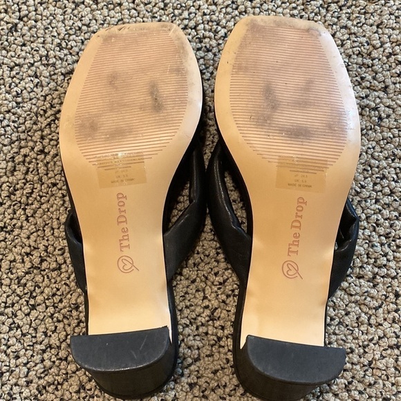 NWOT The Drop Square Toe Black Heeled Sandals Size 7.5- Amazing! - Picture 7 of 7